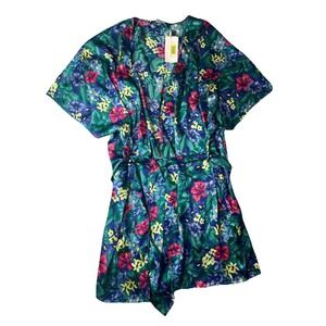 Cabernet Sleepwear Robe Satin Floral Print Womens M Medium New Nwt